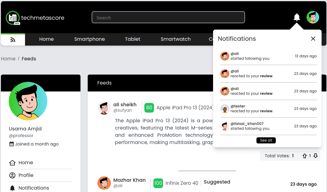 TechMetaScore Backend
